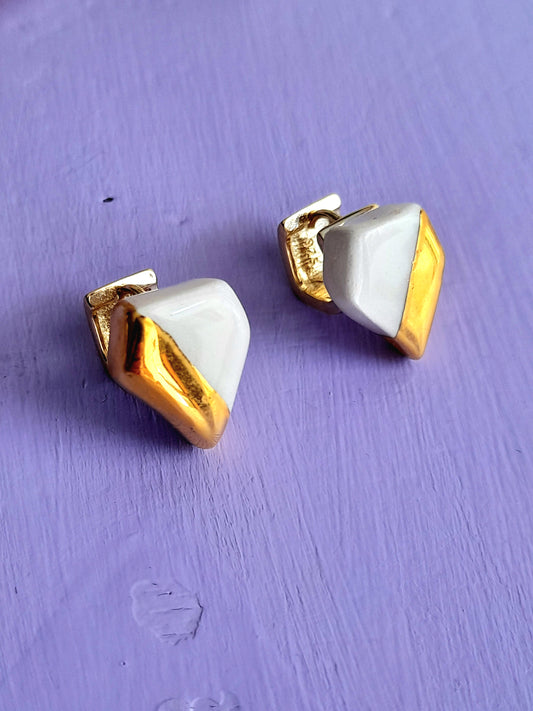 Orecchini base argento/oro n.1